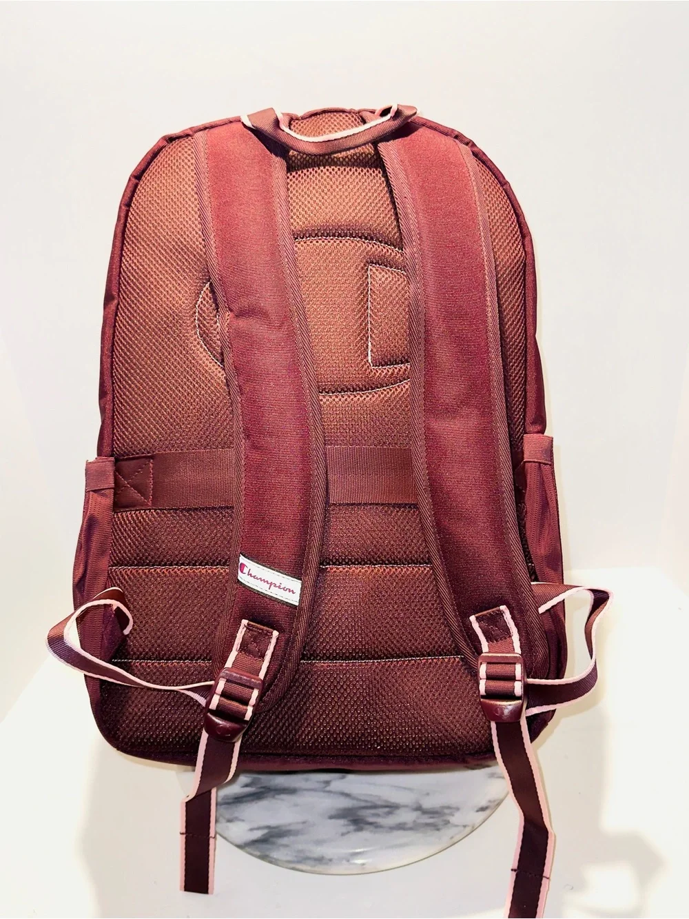 Champion Estate Backpack with Water Bottle Pocket Pink And Maroon New With Tags